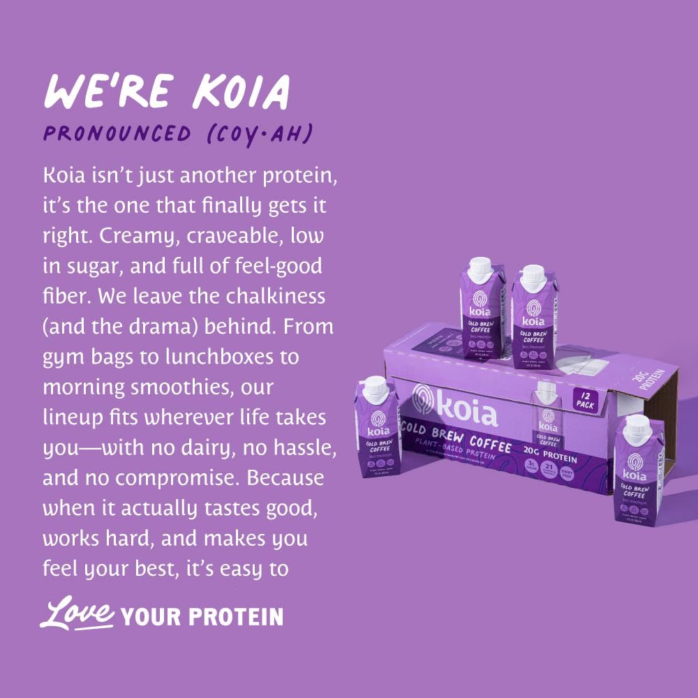 Koia pack-of-12 bottles offers convenient weekly refreshment