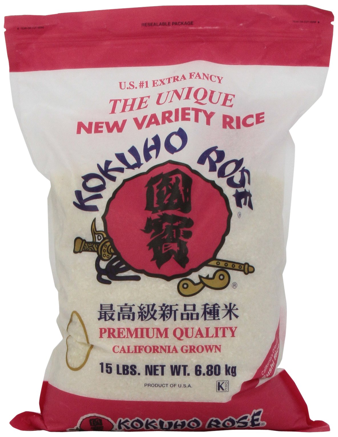 Kokuho Rose Rice bag 15lb for versatile everyday meals