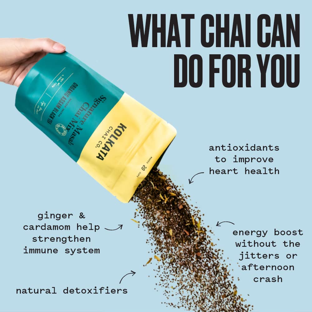 Kolkata Chai Co cardamom cloves cinnamon ingredients close-up for aromatic flavor