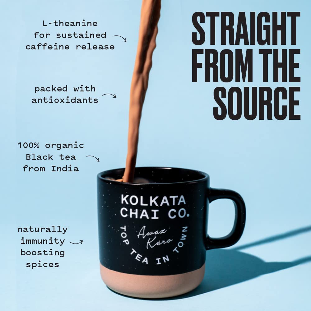 Kolkata Chai Co easy chai cup ready in minutes with customizable milk