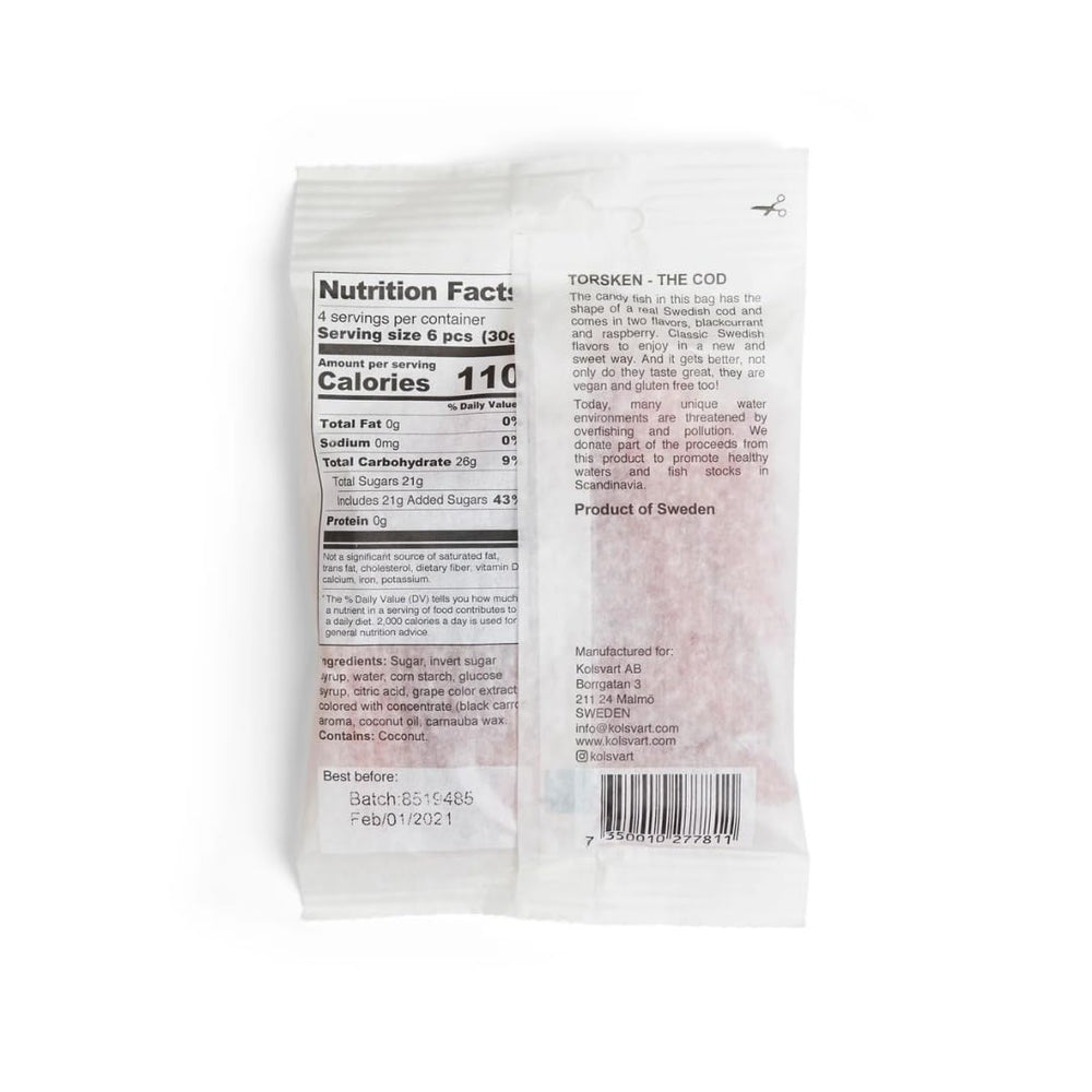 Kolsvart blackcurrant gummy highlights bold berry flavor and vegan goodness