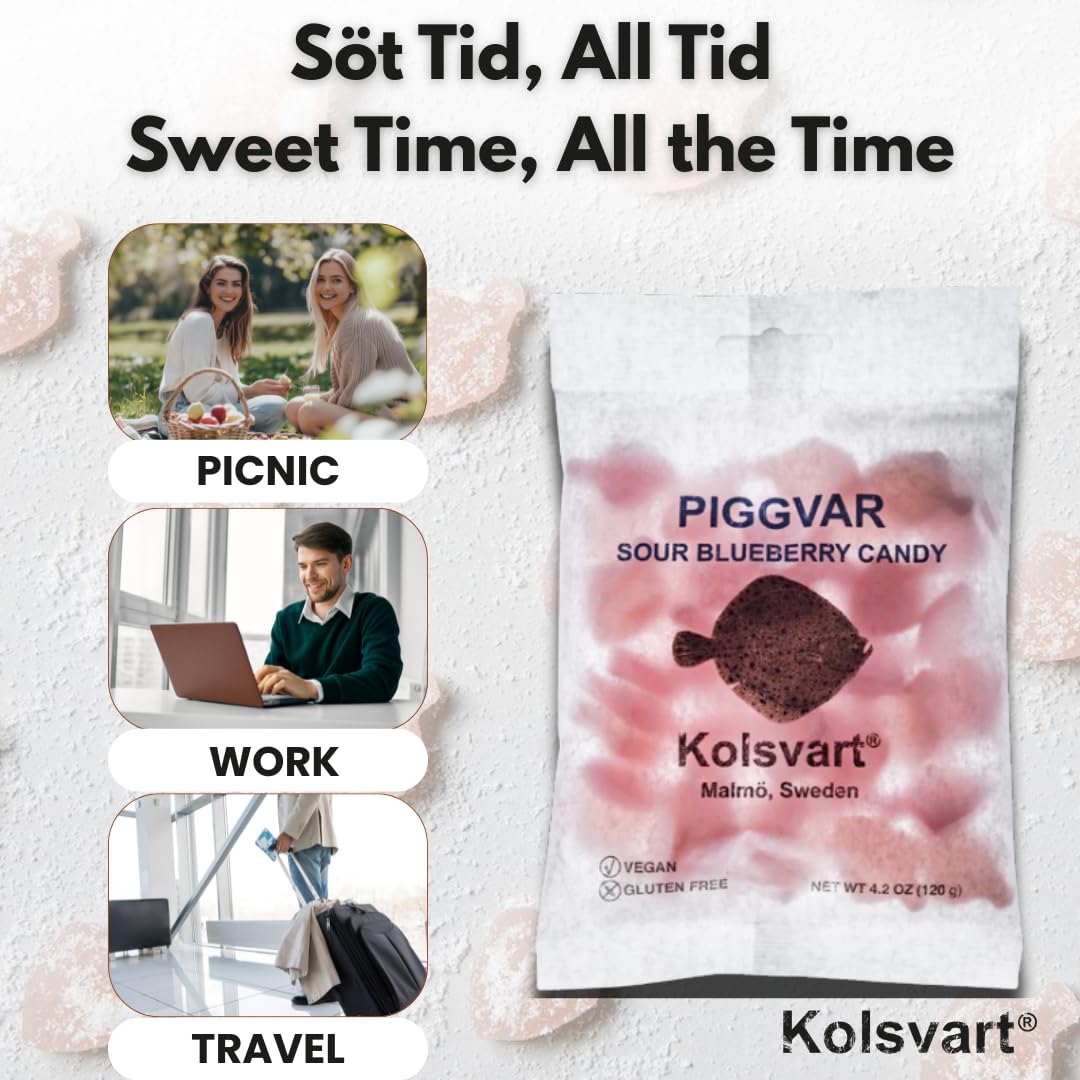 Kolsvart kid-friendly gummy visuals suggesting shareable family treats.
