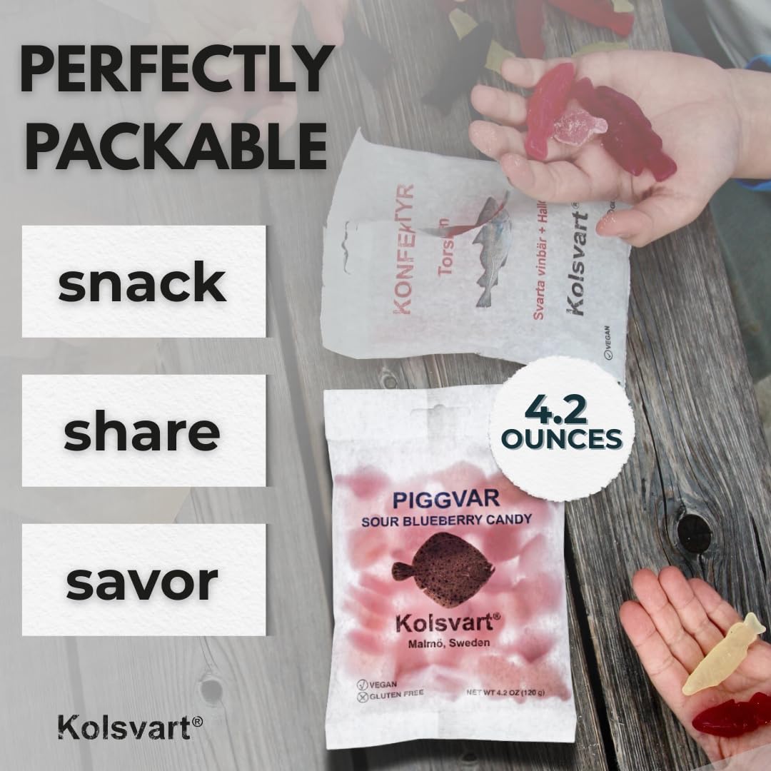 Kolsvart tree-nut free gummy pack, safe for nut-sensitive households.
