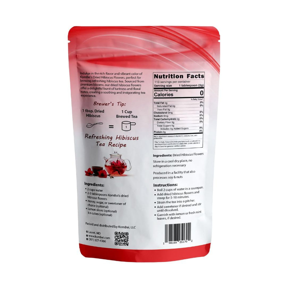 KomBei loose leaf hibiscus tea ready to brew