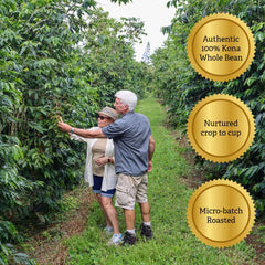 Kona Earth farm-direct sourcing emphasizes direct-from-farm beans and traceability.