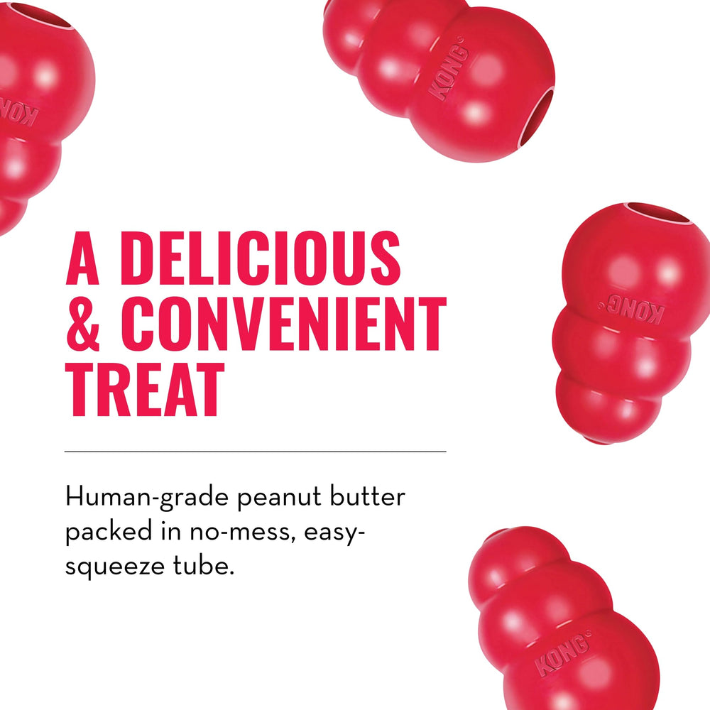 KONG Stuff’N peanut butter pouch top view, convenient for mess-free on-the-go treats.