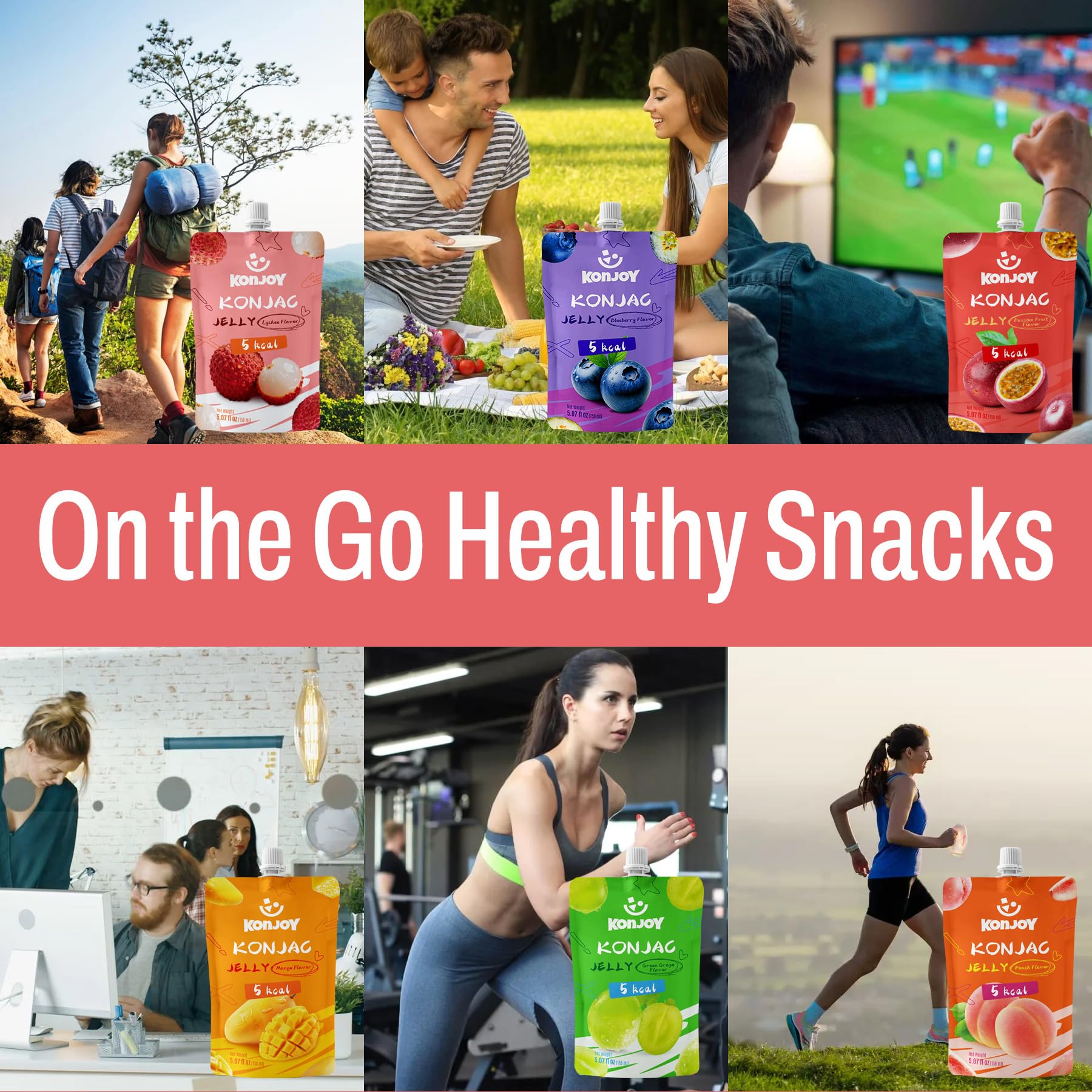 KONJOY Konjac Jelly cold-serving pouch, best served chilled.