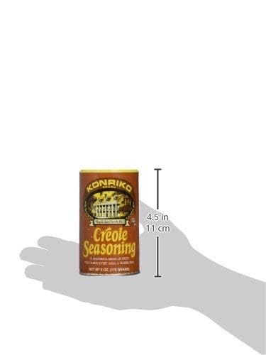 Konriko Creole Seasoning kitchen dish shot suggests everyday flavor enhancement.