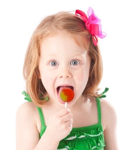 Close-up of organic tapioca fiber and natural color ingredients in Koochikoo lollipops.