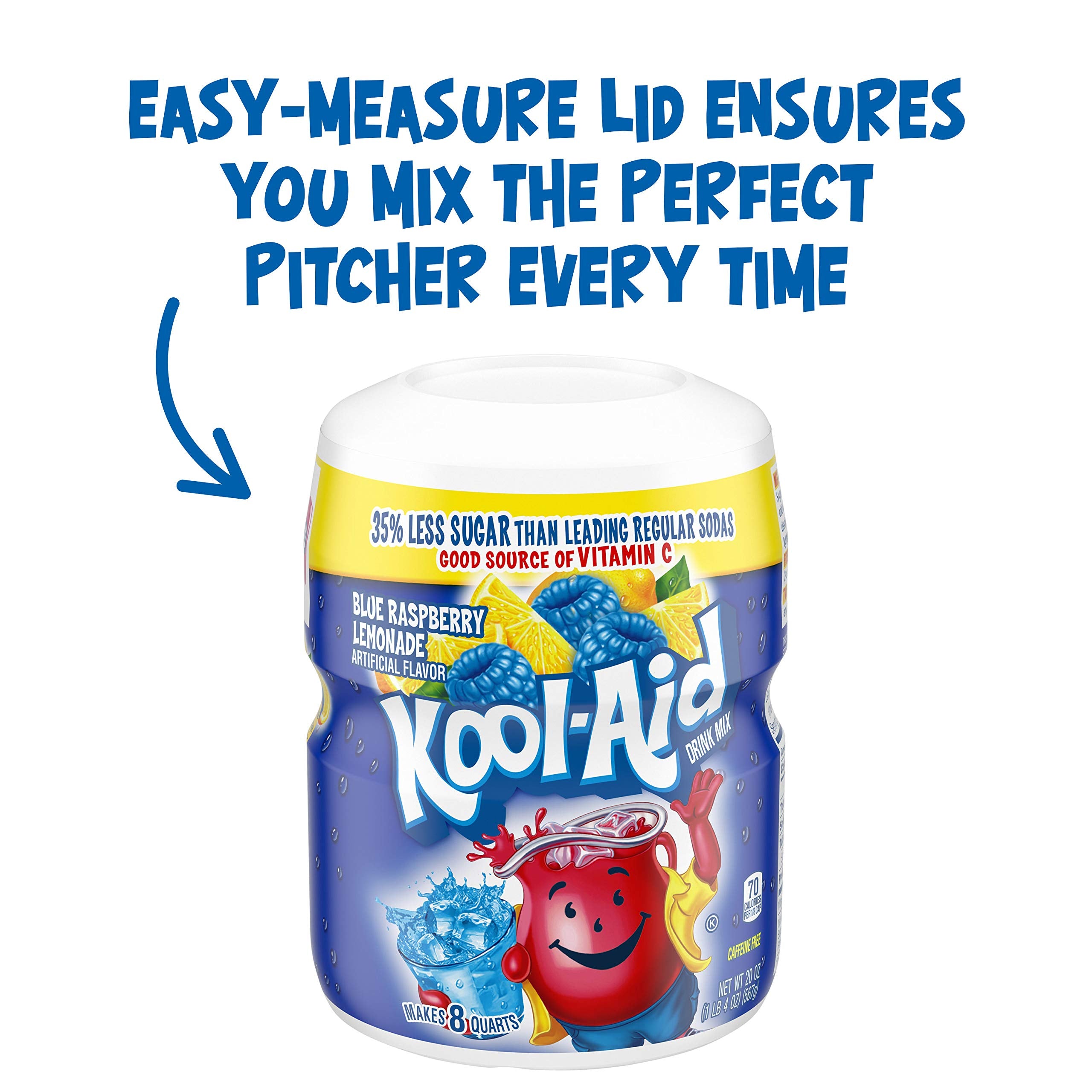 A bottle of water beside Kool-Aid powder for on-the-go hydration