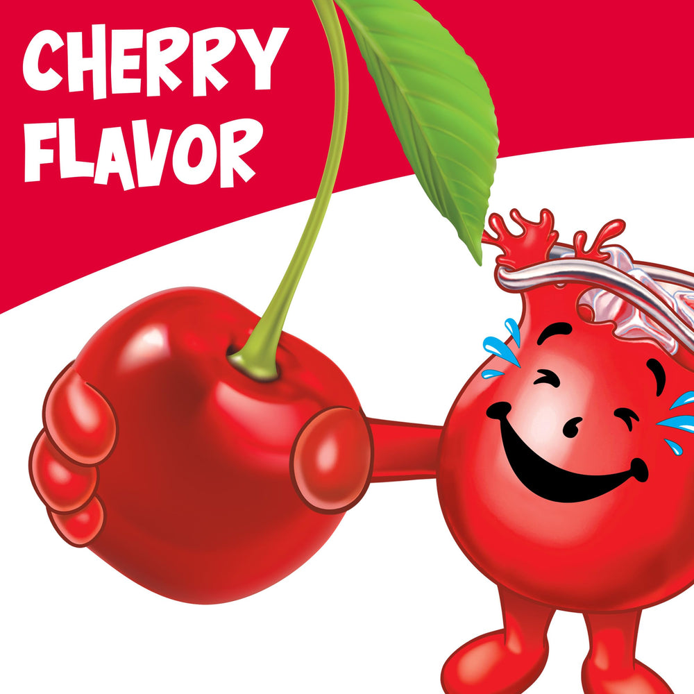 Kool-Aid Cherry liquid drink resealable cap keeps freshness