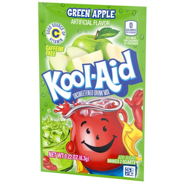 Kool-Aid Green Apple powder scoop ready to mix