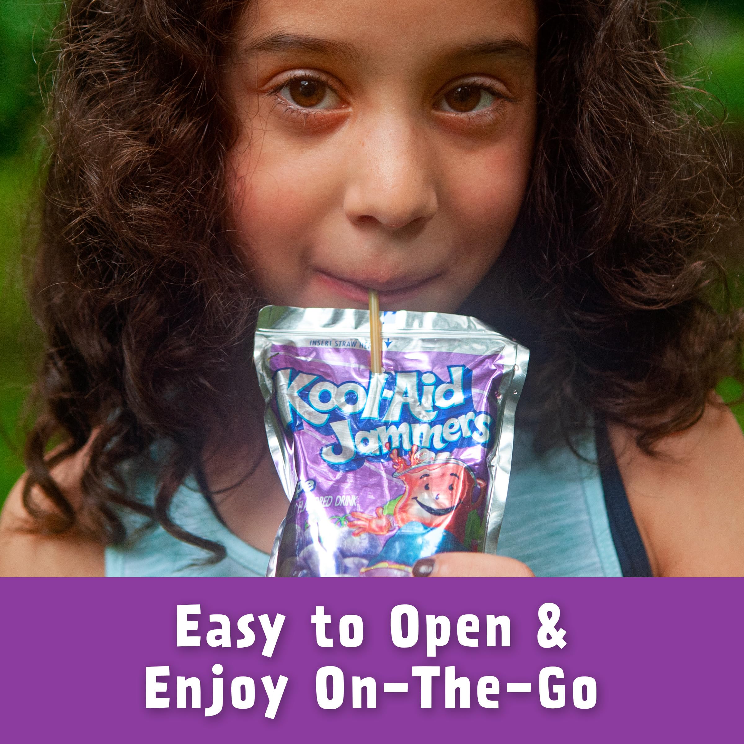Kool-Aid Jammers Grape juice pouch, child-friendly thirst quencher