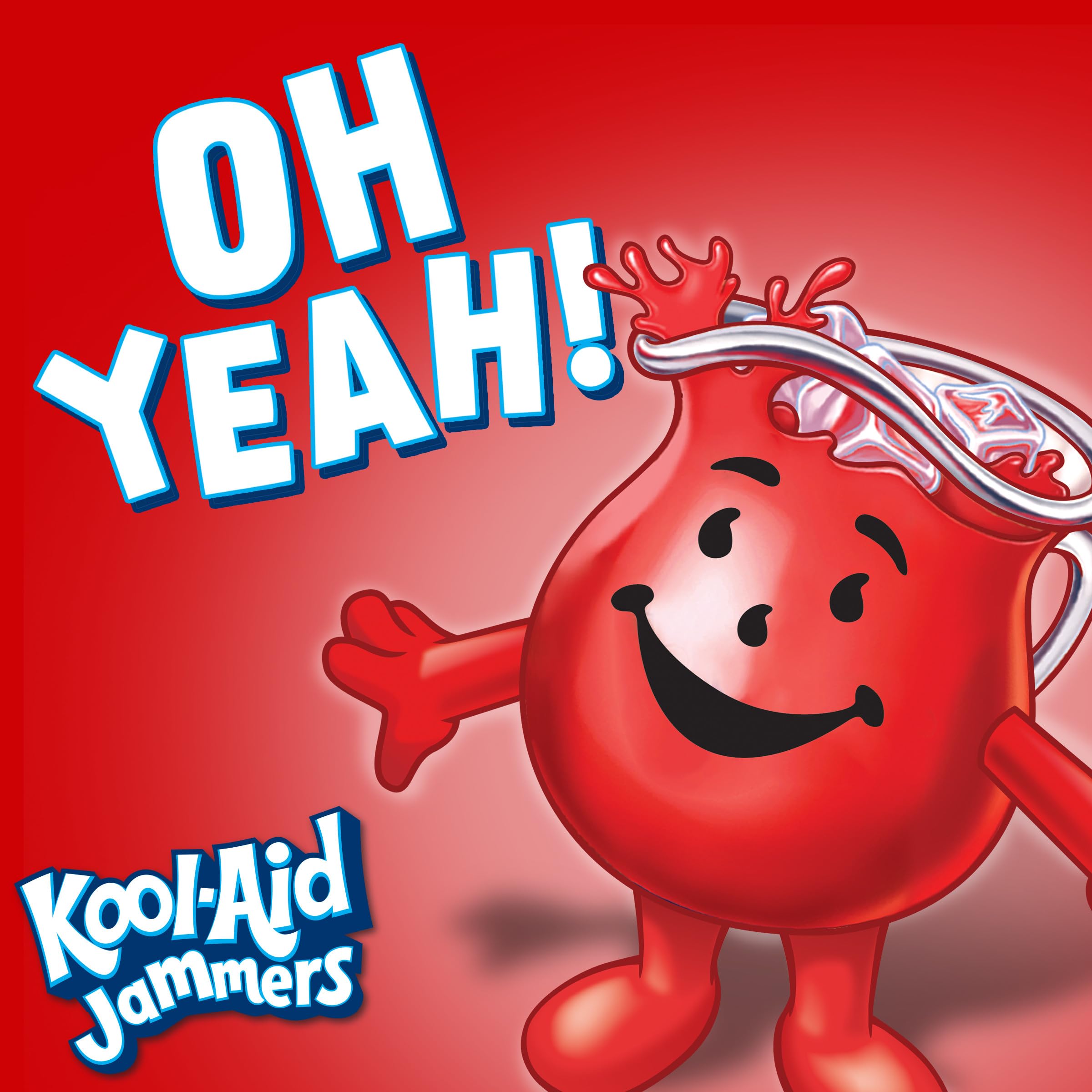 Kool-Aid Jammers nutrition label spotlight, highlights sugar reduction benefits.