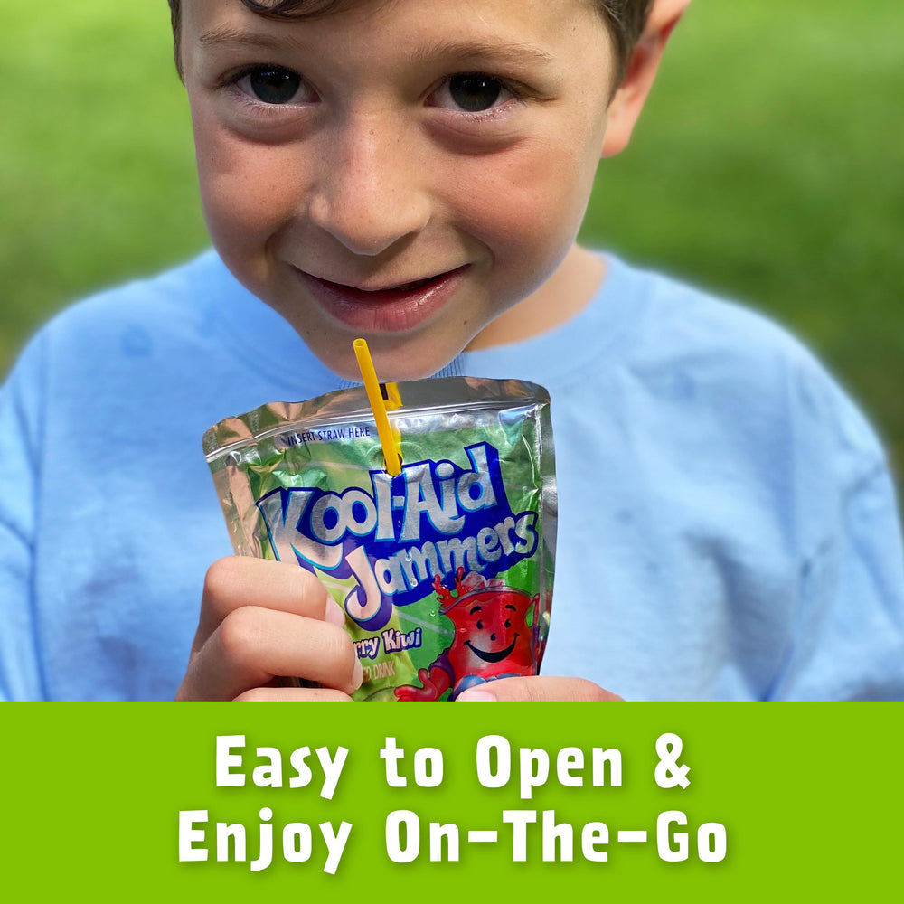 Kool-Aid Jammers vitamin C boost in strawberry-kiwi flavor.