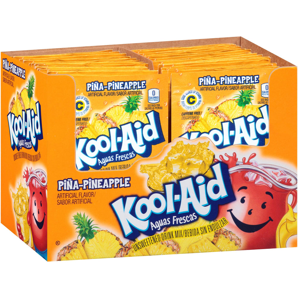 Kool-Aid pina-pineapple drink poured from pitcher