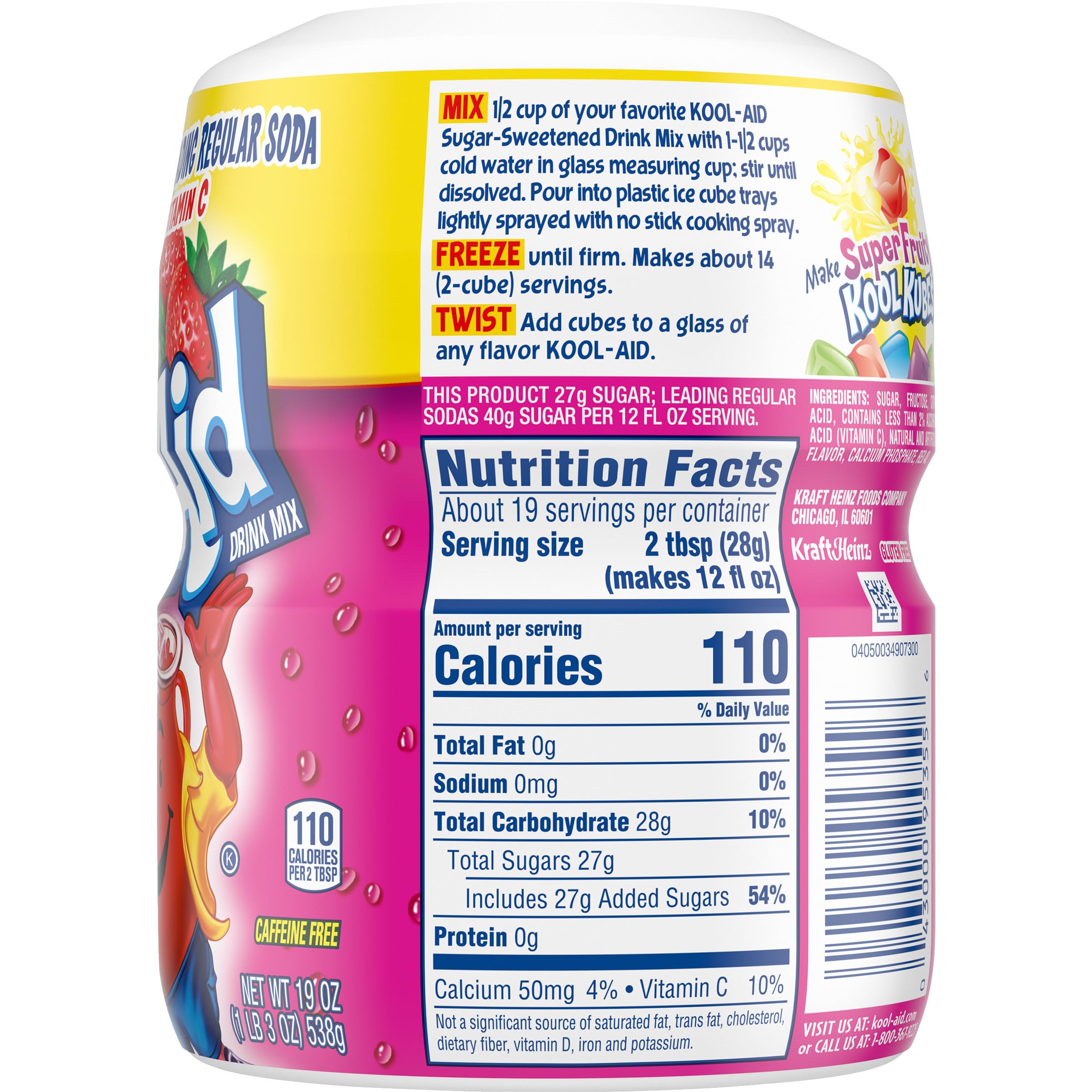 On-the-go bottle with Kool-Aid Strawberry mix for travel or errands