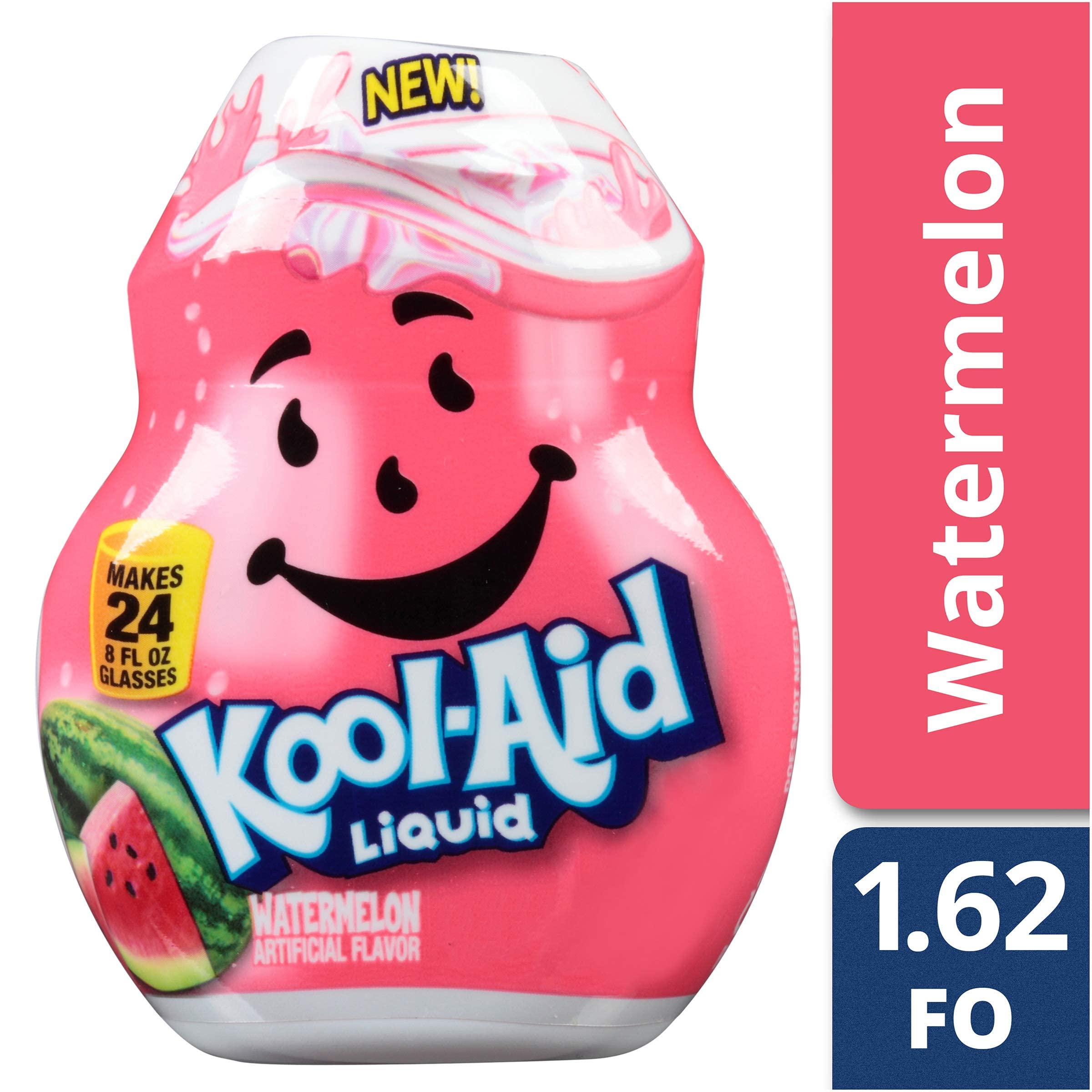 Kool-Aid Watermelon Liquid Drink Mix compact bottle for travel.