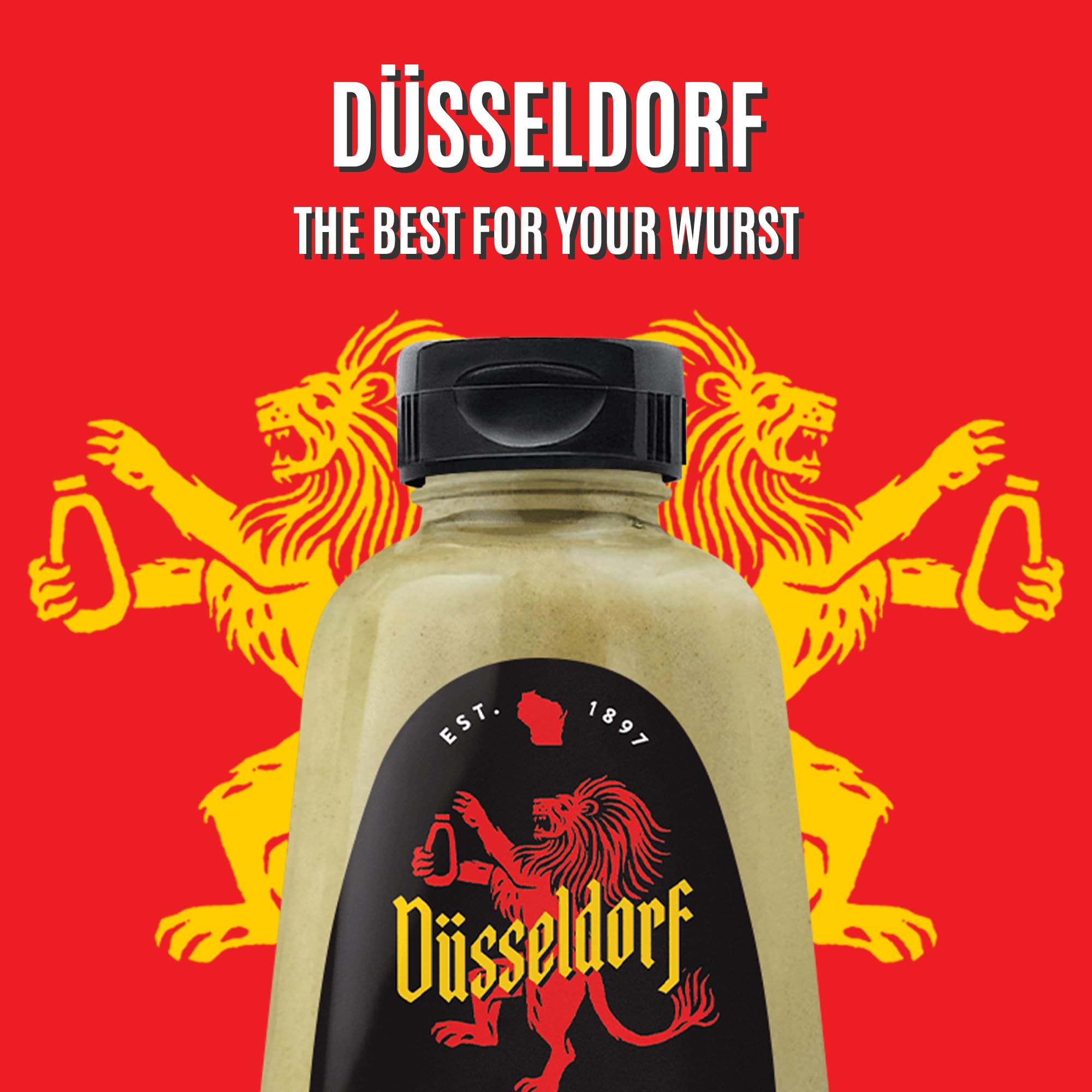 Koops' Dusseldorf Mustard ingredients close-up, premium seeds for bold sandwich flavor