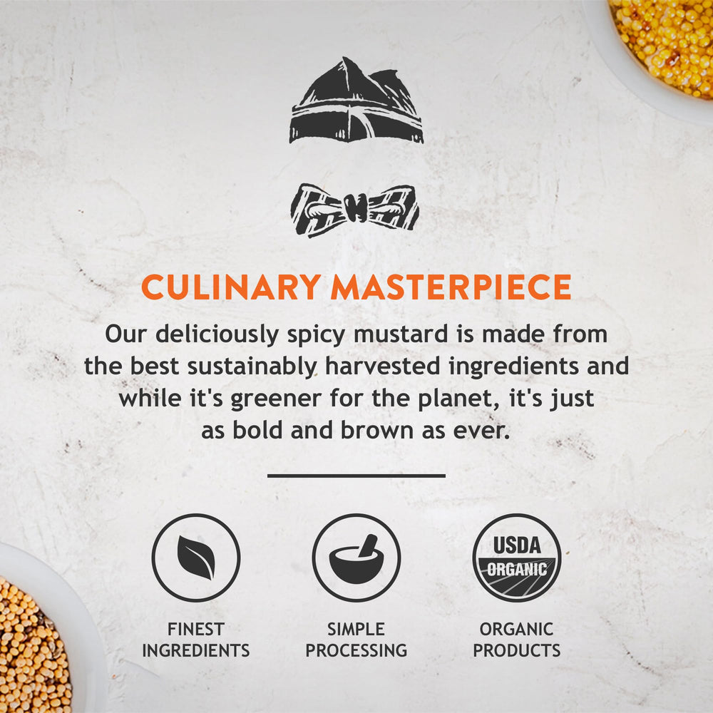 Koops' gluten-free and kosher certified label on the mustard jar