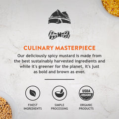 Koops' gluten-free and kosher certified label on the mustard jar