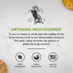 Koops' Horseradish Mustard on a burger boosts savory notes with spicy bite
