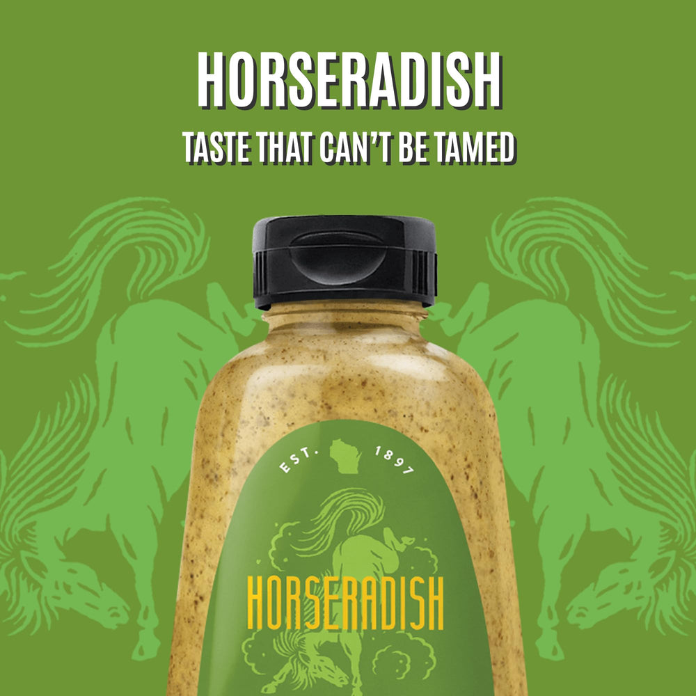 Koops' Horseradish Mustard sandwich topping delivers bold, zesty flavor
