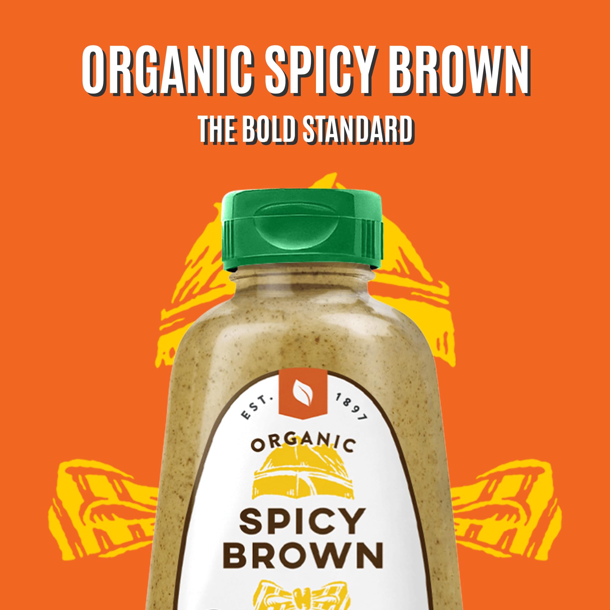 Close-up of mustard seeds and organic ingredients in Koops' mustard