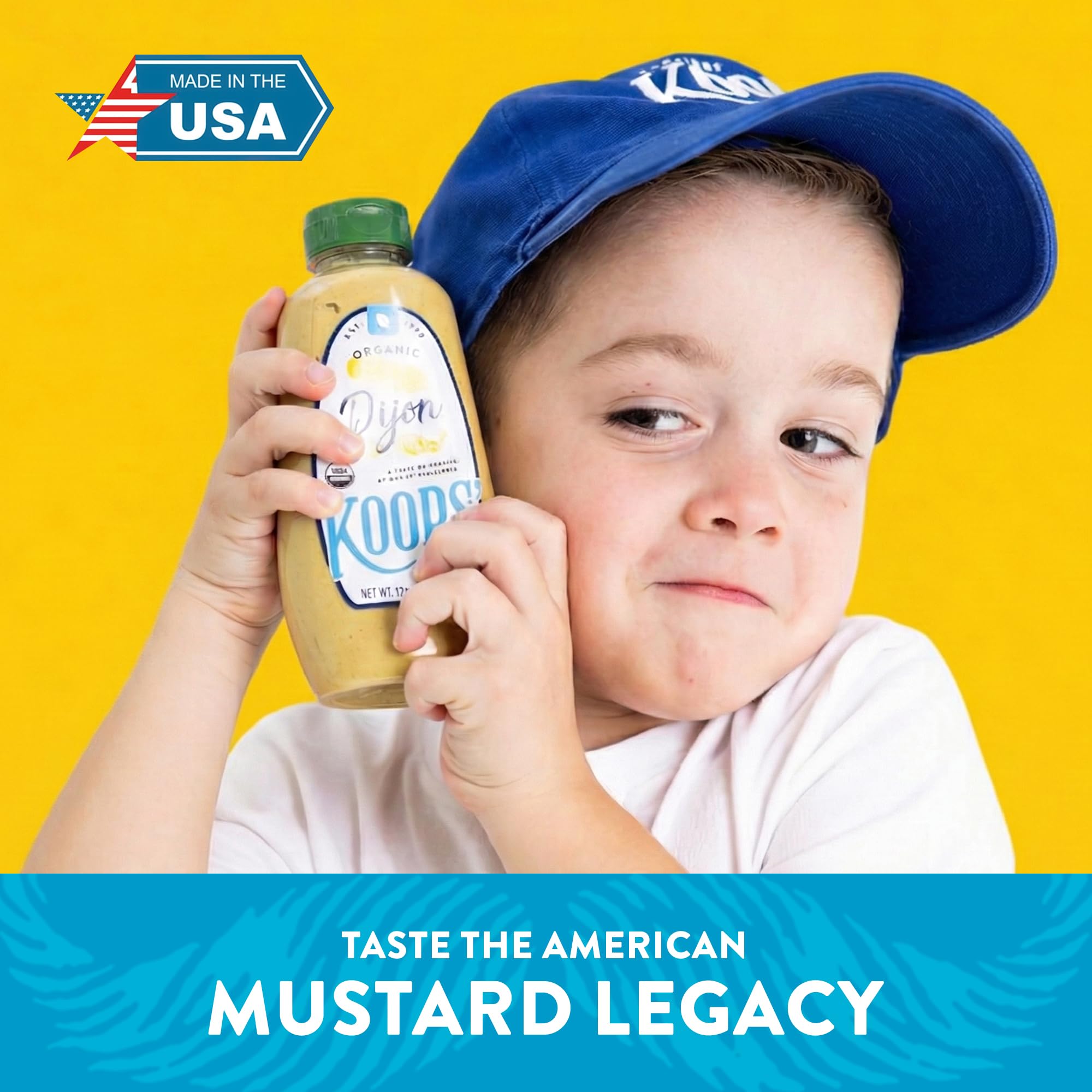 KOOPS' Organic Dijon Mustard squeeze bottle for quick, convenient use.