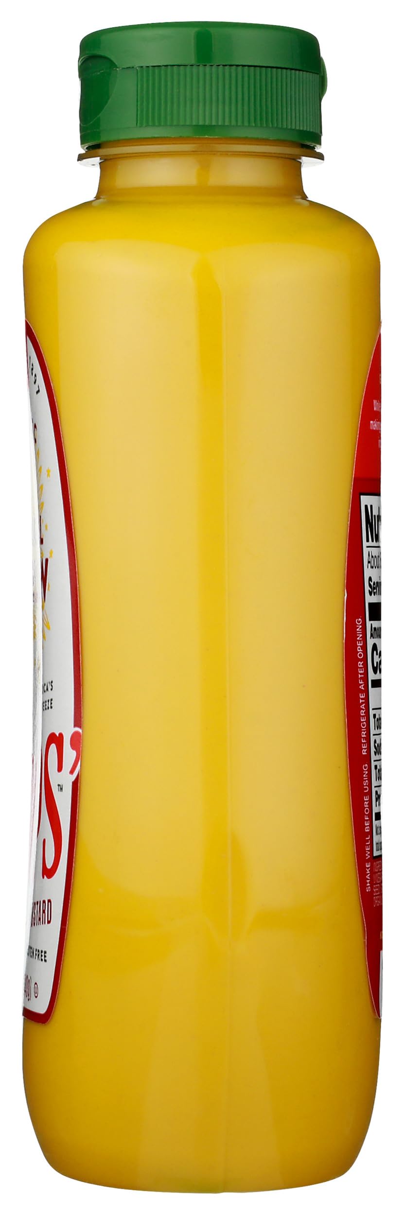 KOOPS' Organic Yellow Mustard gluten-free and Non-GMO certification seal close-up.