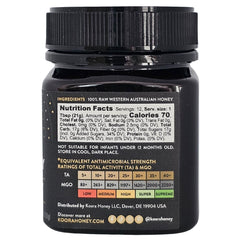 KOORA Jarrah Honey TA 35+ spoon emphasizes convenient daily dosage.