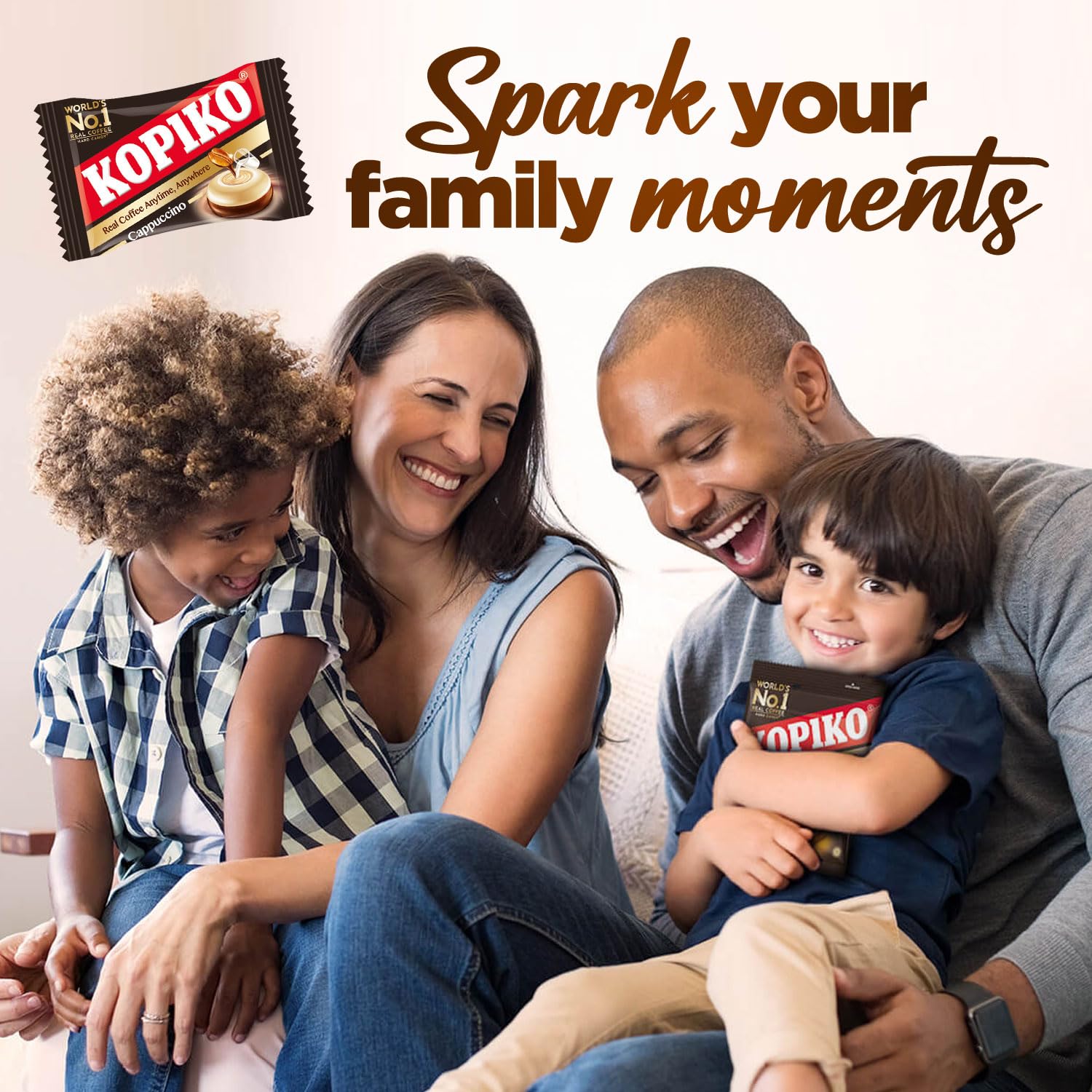 Kopiko Cappuccino Candy 2-pack display demonstrates value for daily treats