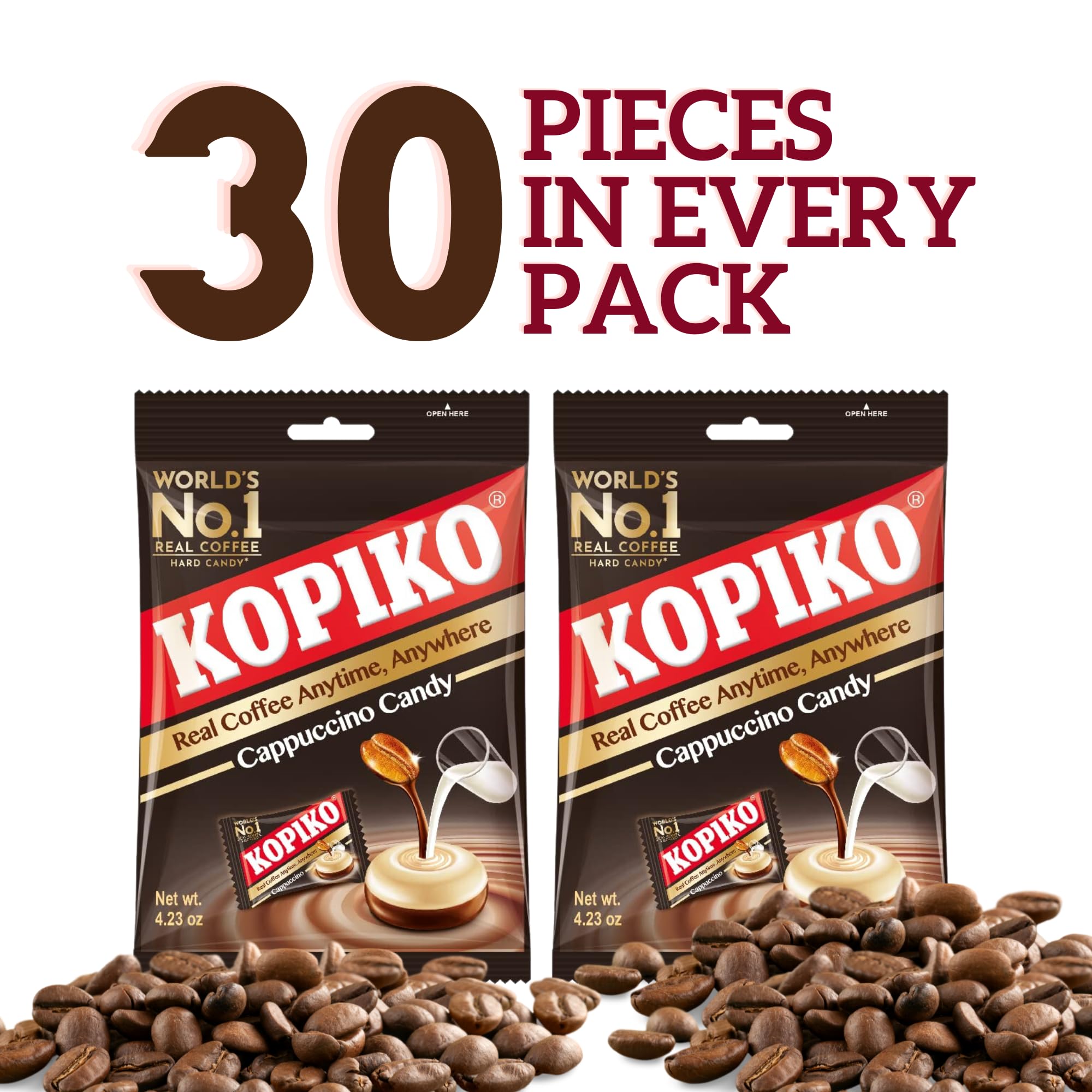 Kopiko Cappuccino Candy on a desk, a convenient study break treat.