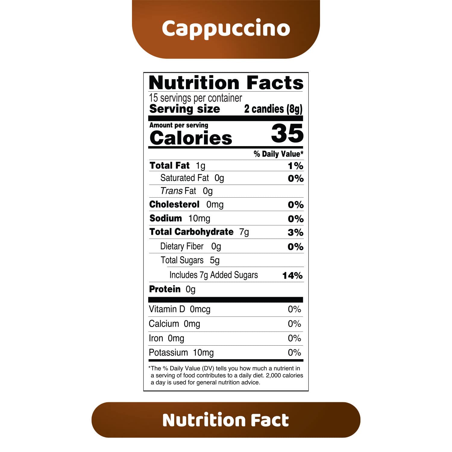 Kopiko Cappuccino Candy piece up close, creamy coffee flavor for quick on-the-go boosts.