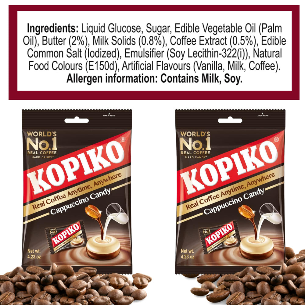 Kopiko Cappuccino Candy on a plate, perfect for a quick snack.