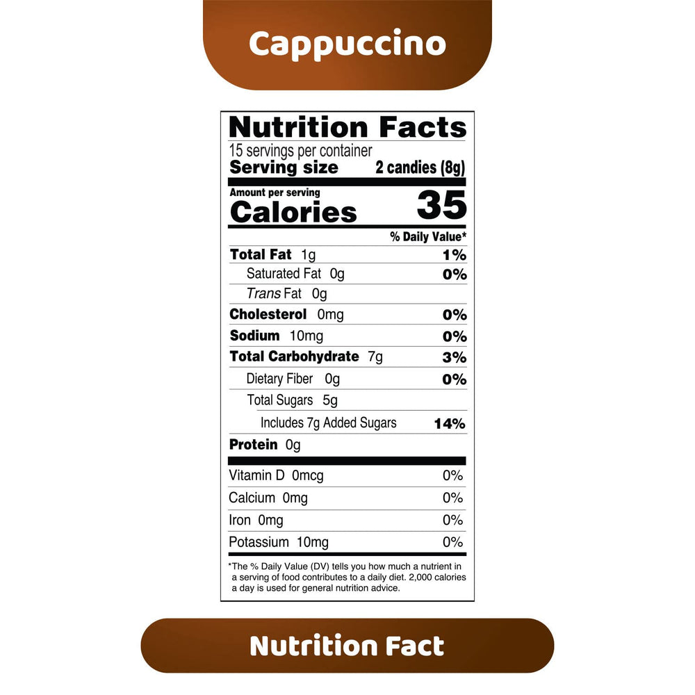 Kopiko Cappuccino Candy pocketed snack provides quick caffeine boost.