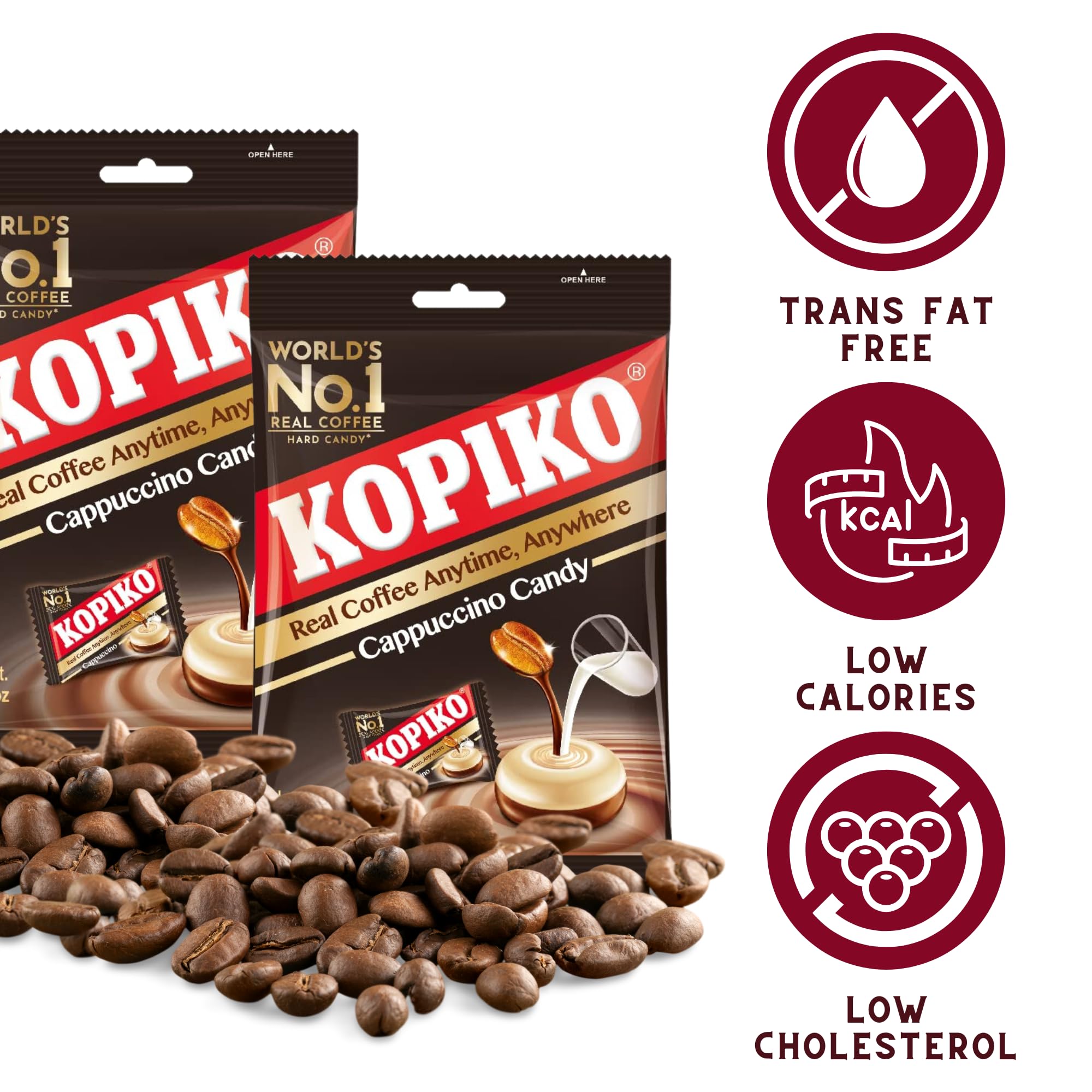Kopiko Cappuccino Candy tabletop pack, ideal for display or gifting.