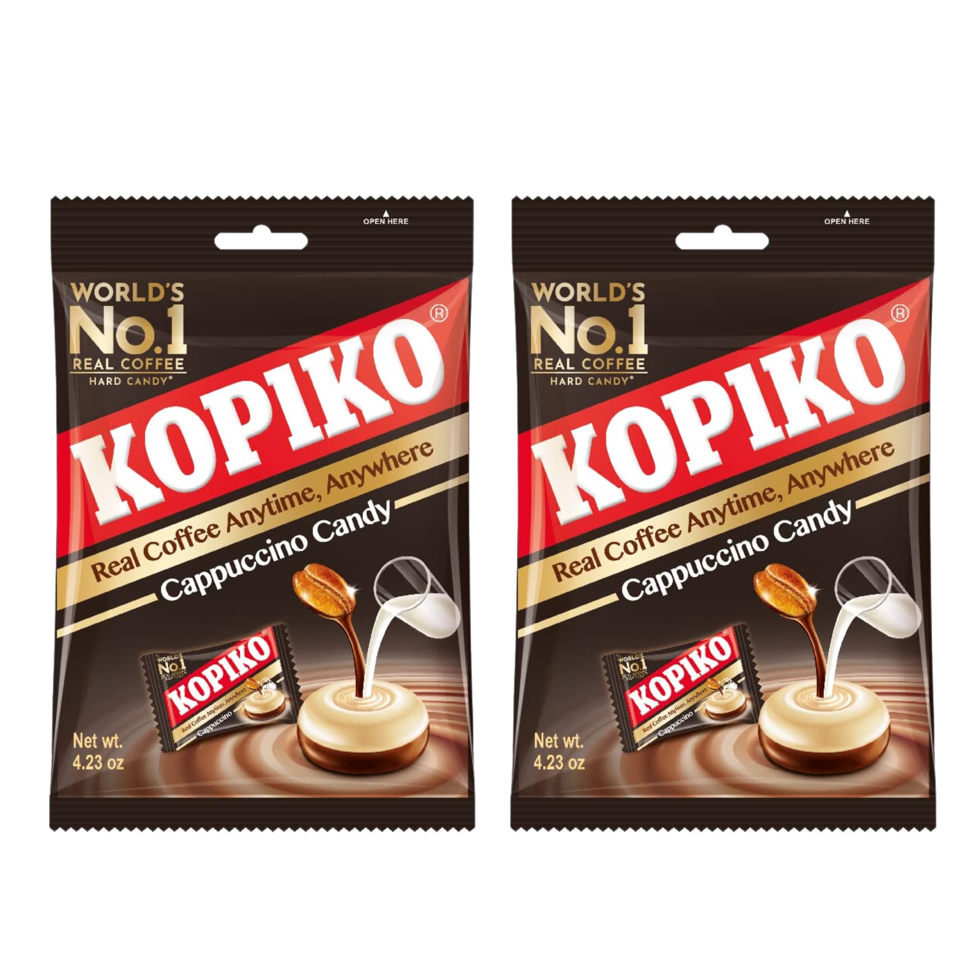 Kopiko Cappuccino Candy two-pack outer box, convenient gifting option and storage.