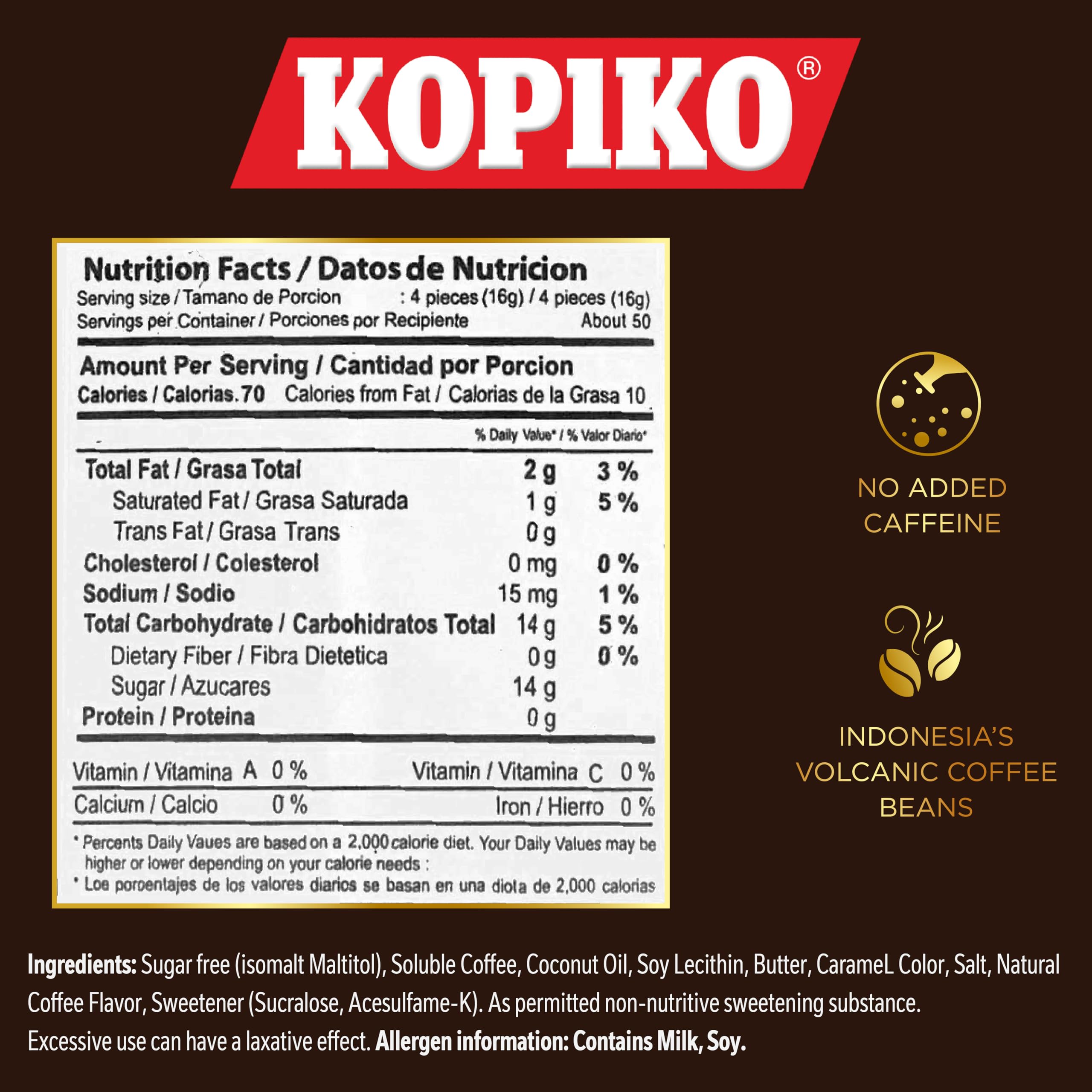 Kopiko Coffee Candy individually wrapped for easy sharing and travel.