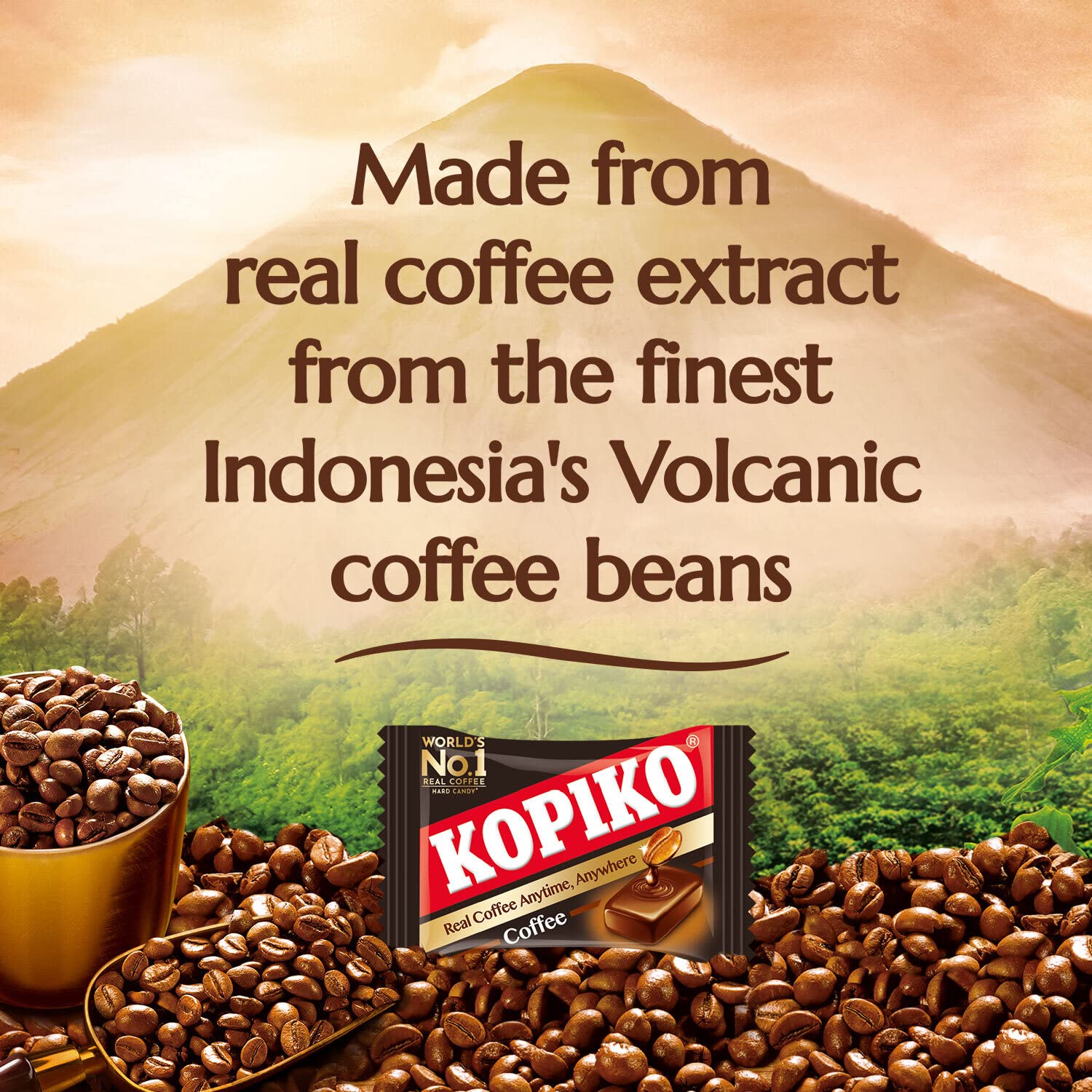 Kopiko coffee candy open-pack presentation for easy sharing