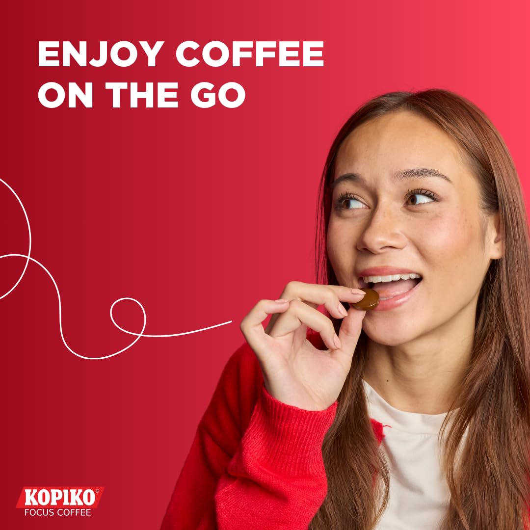 Kopiko Focus four candies pack shows compact energy in a pocket