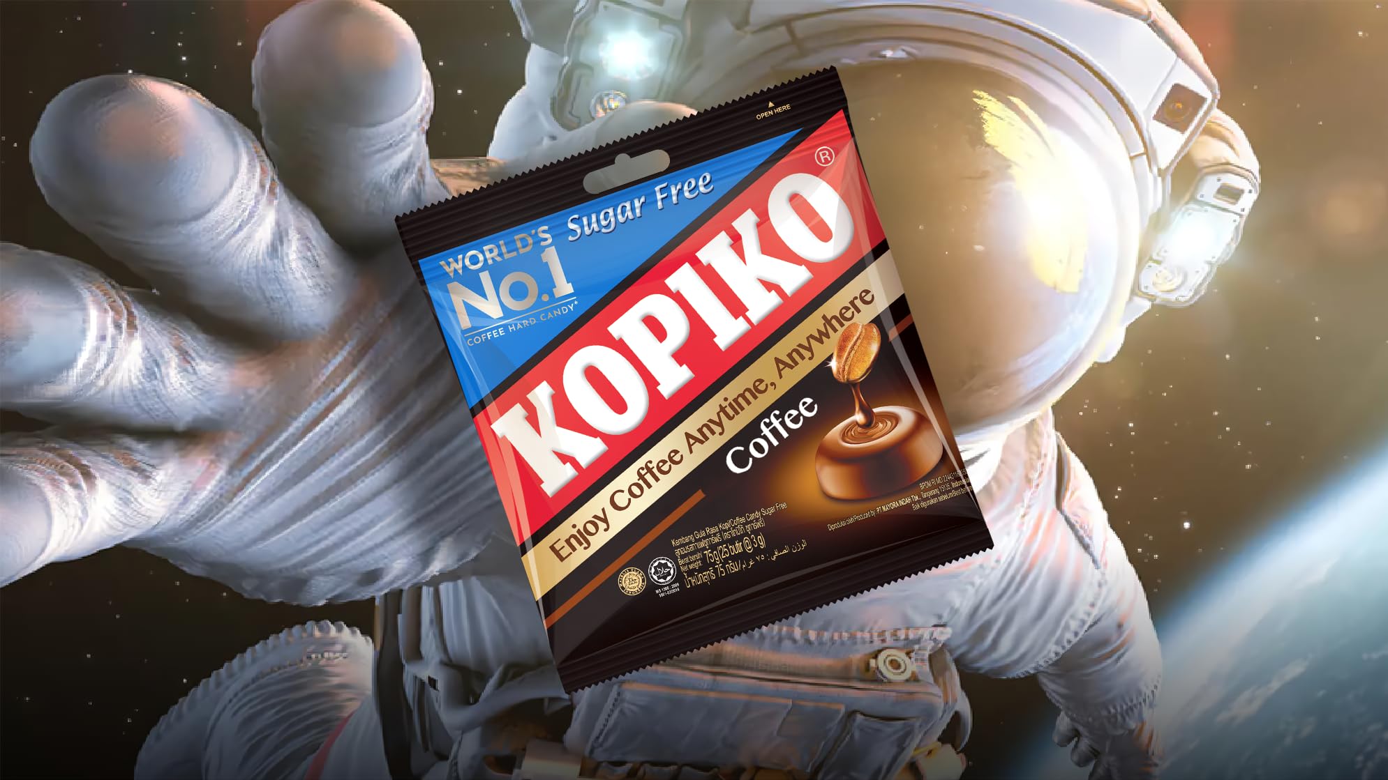 Kopiko sugar-free candy offers a light, satisfying caffeine-inspired treat without added sugar