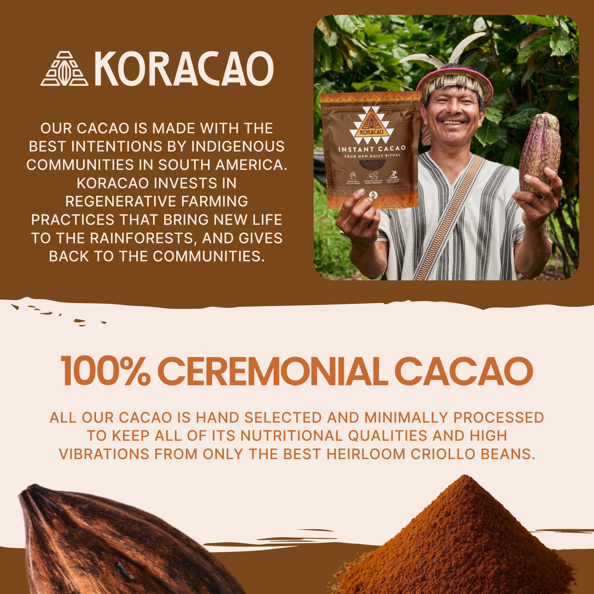 Daily ritual cup of KORACAO cacao provides a moment of mindful enjoyment.