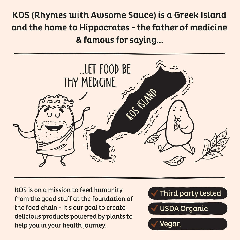 KOS protein powder with Keto-friendly label on the jar.