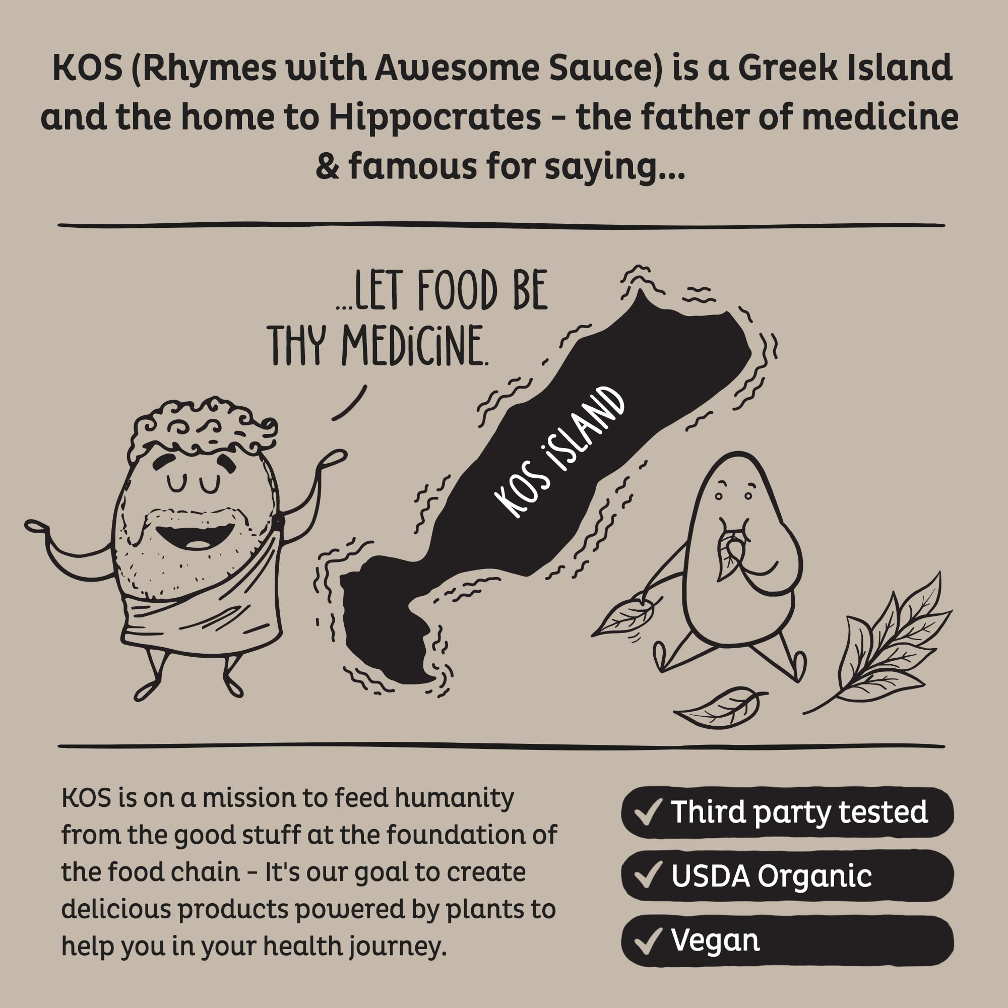 KOS Organic Coconut Milk Powder highlights natural MCT richness in beverages.