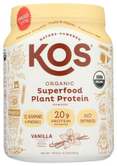 KOS vegan protein vanilla mixing shaker shows versatile beverage option for on-the-go.