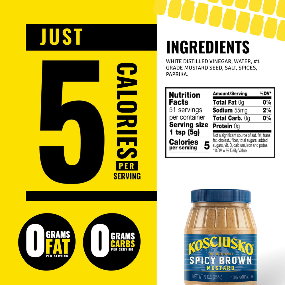 Kosciusko Spicy Brown Mustard dip, perfect for sauces