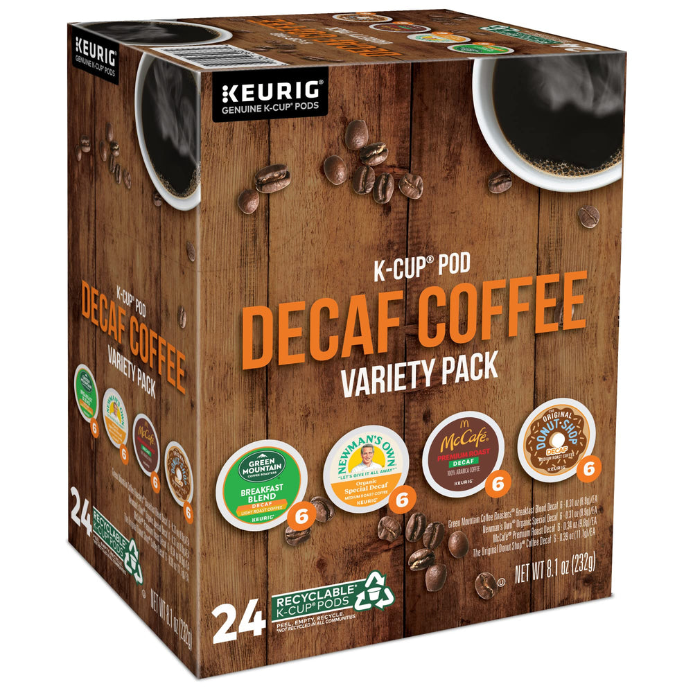 Keurig kosher certification seal on the decaf pack for trust.