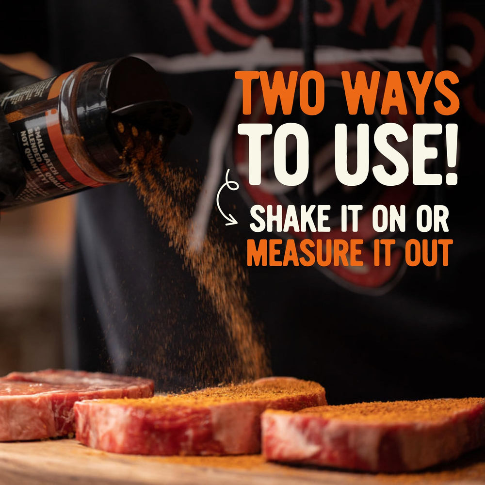 Kosmos Q Cow Cover seasoning elevates beans and roasted potatoes