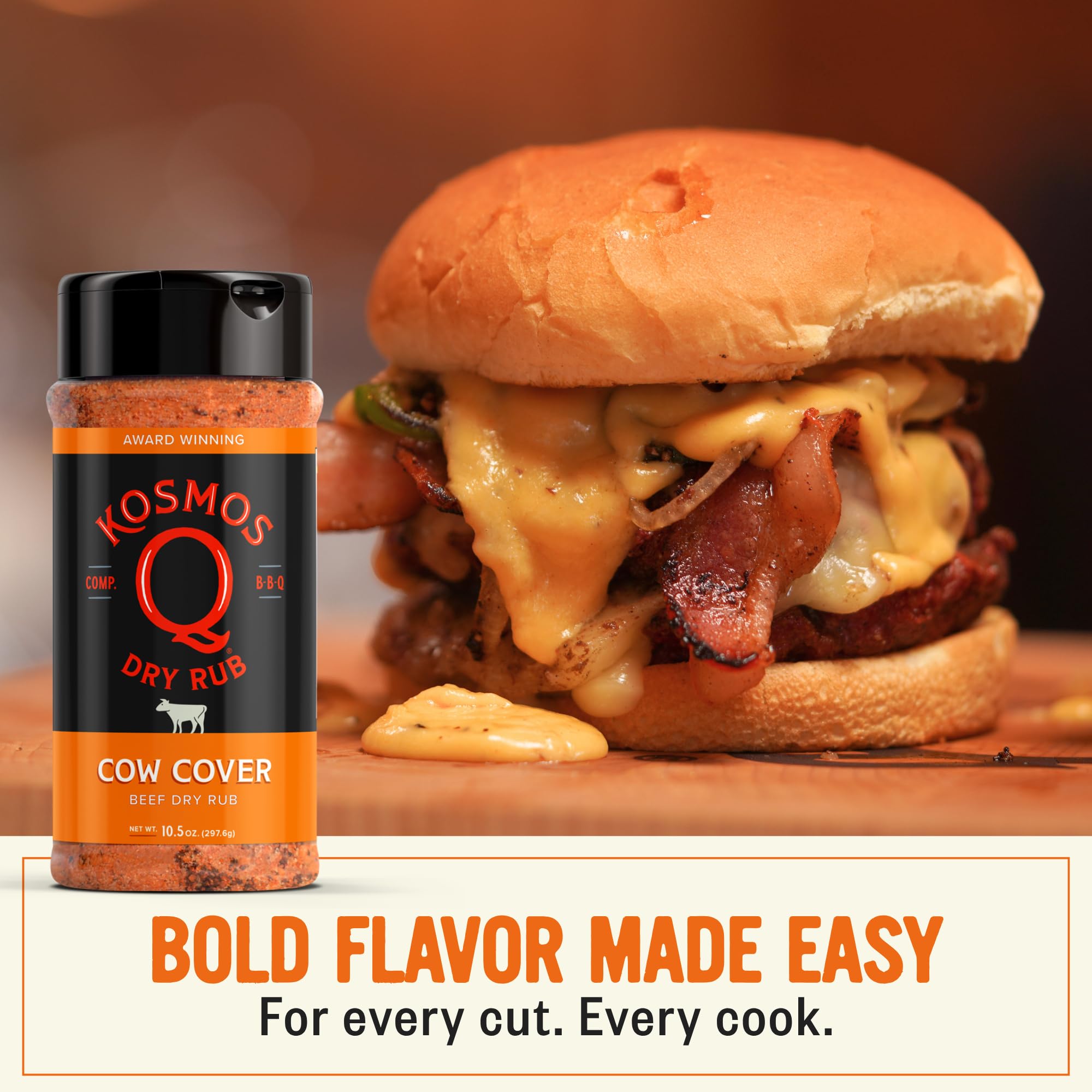 Kosmos Q Cow Cover enhances wild game flavors with bold spice